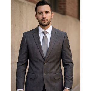 Report Collection Linen Blend Sport Coat Suit Jacket Blazer Men's Size 38S